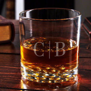 Engraved Quinton Monogram Whiskey Glass