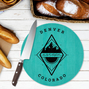 Escape to the Mountains Cutting Board Teal