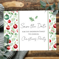 Family Christmas Party Save the Date