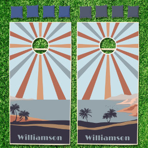 Family Name   Retro Beach Custom Cornhole Set