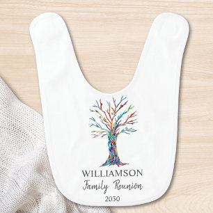 Family Reunion Family Tree Baby Bib