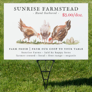 Farm Fresh Eggs For Sale Business Sign