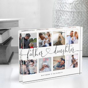 Father Daughter Heart Script   Photo Grid Collage