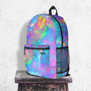 fire opal  printed backpack