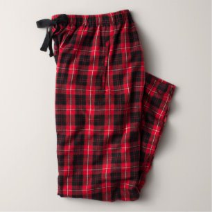 Flannel Women's Pajama Pants in Red and Black