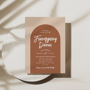 Friendsgiving Dinner Modern Arch   Spice Invitation