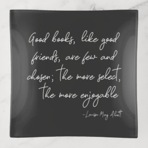 Friendship Quote in Simple Script Lettering Trinket Tray