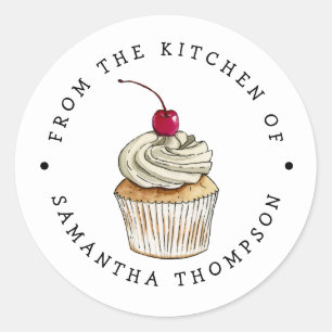 From the Kitchen Of   Cupcake Custom Classic Round Sticker