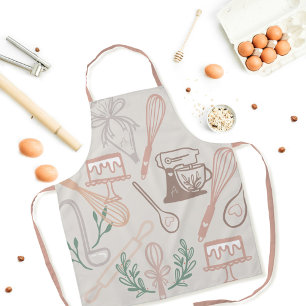 Fun Baking & Cooking Utensil Grey Apron