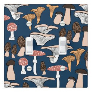 Fun Fungi Mushroom Pattern Light Switch Cover