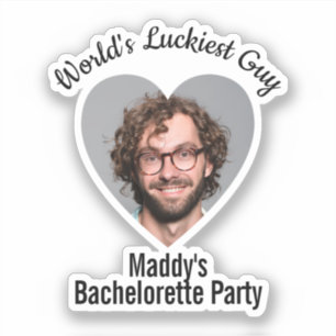 Funny Bachelorette Party Groom's Face Individual Sticker