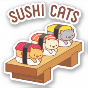 Funny Cat Sticker - SUSHI CATS