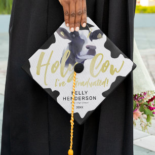 Funny Holy Cow I've Graduated Graduation Cap Topper