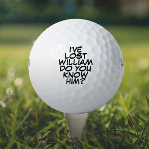 Funny Personalized Comic Book Lost Golf Balls