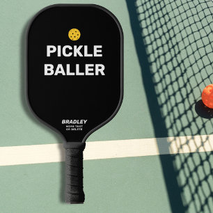 Funny Pickleballer Custom Text Name Pickleball Paddle