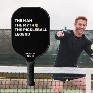 Funny The Man, Myth, Pickleball Legend Custom Text Pickleball Paddle