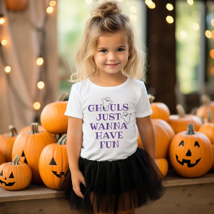 Ghouls Just Wanna Have Fun Purple Halloween Toddler T-shirt