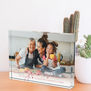 Grandma Script Overlay   We Love You Photo Block