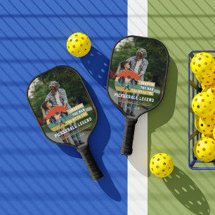 Grandpa Pickleball Legend   Custom Photo Pickleball Paddle