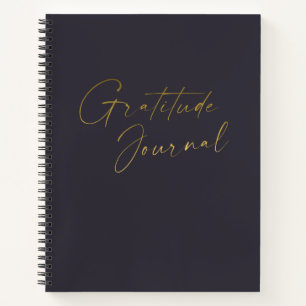 Gratitude Journal in Indigo Blue Gold