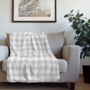 Gray Buffalo Check   Modern Farmhouse Sherpa Blanket