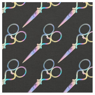 hairdresser hairstylist holograph scissors pattern fabric