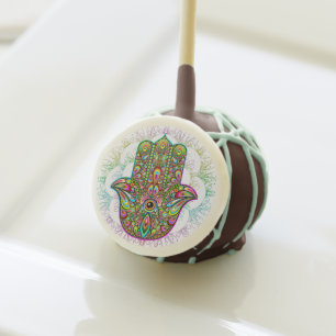 Hamsa Fatma Hand Psychedelic Art Cake Pops