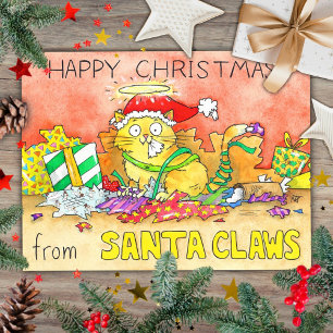 Happy Christmas from Santa Claws Postcard