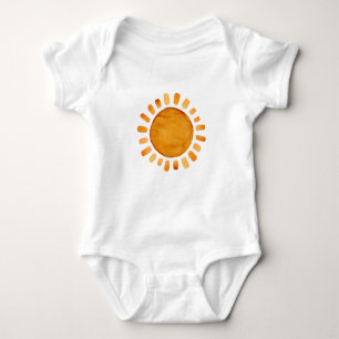 Happy Yellow Sunshine  Baby Bodysuit