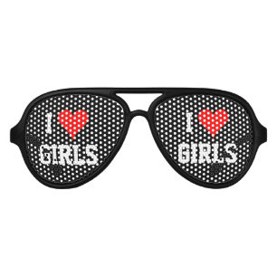 I heart girls party shades   Fun custom sunglasses