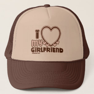 I Love My Girlfriend Custom Trucker Hat