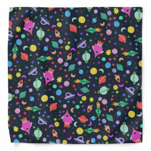 I need some Space Universe UFO PLanets Pattern Bandana