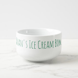 Ice Cream Bowl Funny Novelty Gag Gift Name Green