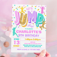 Jump Birthday Invitation Jump Trampoline Party