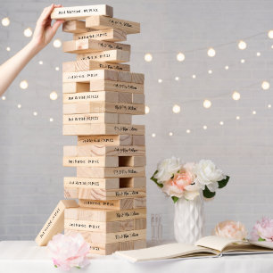 Just Married Mr. & Mrs.   Wedding Monogram Topple Tower