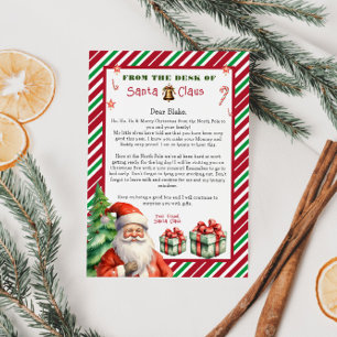 Letter from Santa Claus Christmas  Invitation