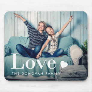 Love   Your Personal Photo and a Heart Mouse Pad