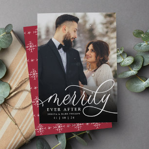 Merrily Ever After   Holiday Wedding Announcement