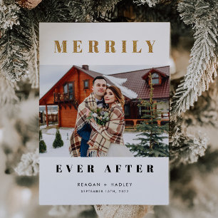 Merrily Ever After Wedding Photo Announcement