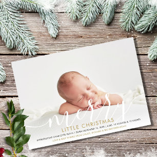 Merry Little Christmas Holiday New Baby Photo