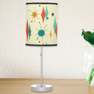 Mid Century Modern Retro Atomic Starburst Diamond Table Lamp