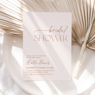 Minimal Boho Bridal Shower Invitation Neutral