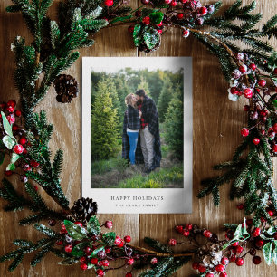 Minimalist Christmas   Elegant Chic Simple Photo Holiday Card