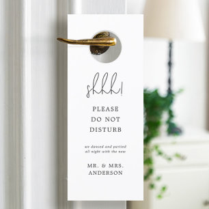 Minimalist Do Not Disturb Wedding Door Hanger 