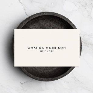 Minimalist Luxury Boutique Ivory Business Card