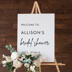 Minimalist Modern Bridal Shower Welcome Sign