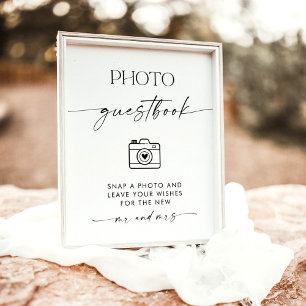 Minimalist Wedding Photo Guestbook Sign