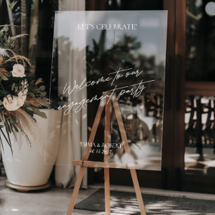  Modern Acrylic Welcome Sign Engagement Party