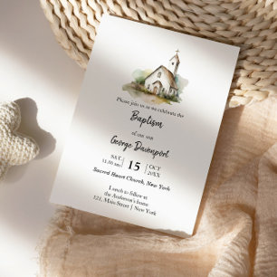 Modern Baptism Religious event  Invitation