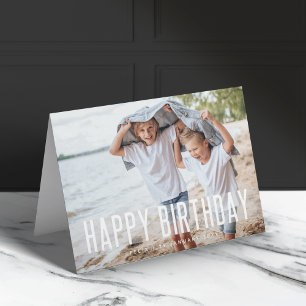 Modern Birthday   Fun Photo Lovely Stylish Cute Card